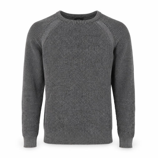 Front view of Burton men’s grey jumper, size M