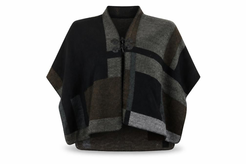 Steve Madden Womens Brown Geometric  Cardigan Jumper One Size