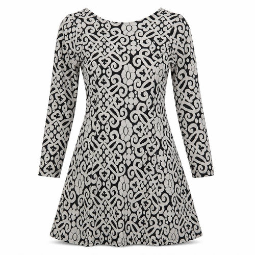 Marks and Spencer Womens Grey Geometric  Skater Dress  Size 8