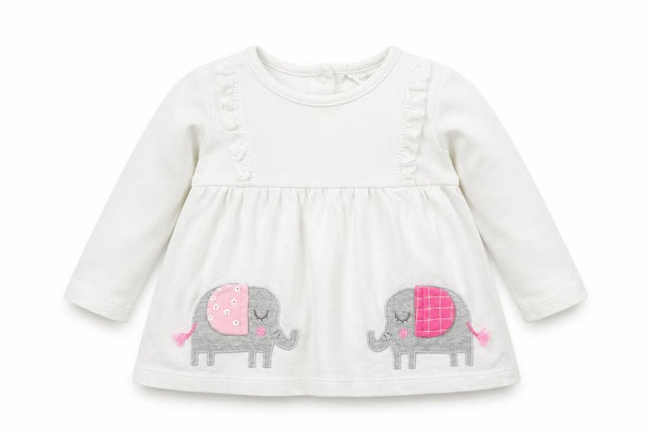 M&Co Girls White Animal Print A-Line Size 3-6 Months