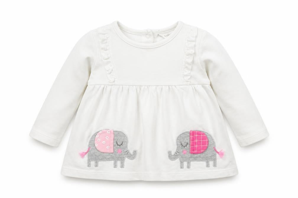 M&Co Girls White Animal Print  A-Line  Size 3-6 Months