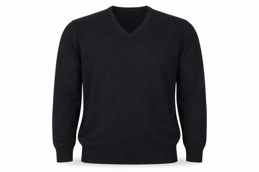 Front view of Blue Harbour men’s blue knit jumper, size 2XL
