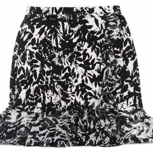 George Simonton Womens Black Floral  Flare Skirt Size M