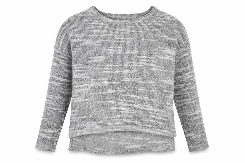 New Look Womens Grey Striped Knit Pullover Jumper Size 10