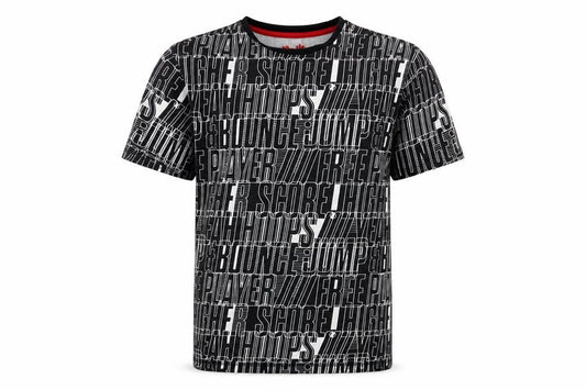 Front view of F&F boys’ black jersey basic t-shirt, size 9-10, years - score