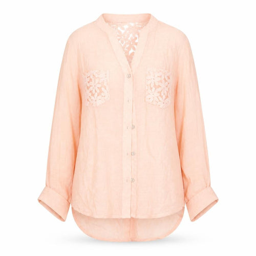 Mine  Womens Orange   Basic Button-Up Size S