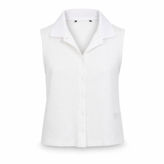 Front view of Primark women’s white basic button-up, size XS