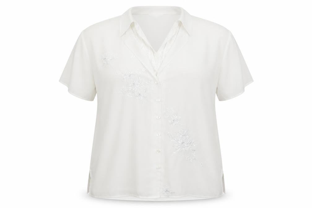 Marks and Spencer Womens White   Basic Button-Up Size 18
