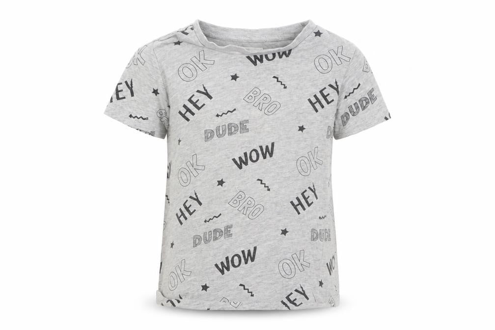 Fox & bunny Boys Grey   Basic T-Shirt Size 2-3 Years
