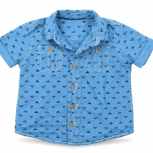 F&F Baby Blue   Basic Button-Up Size 12-18 Months