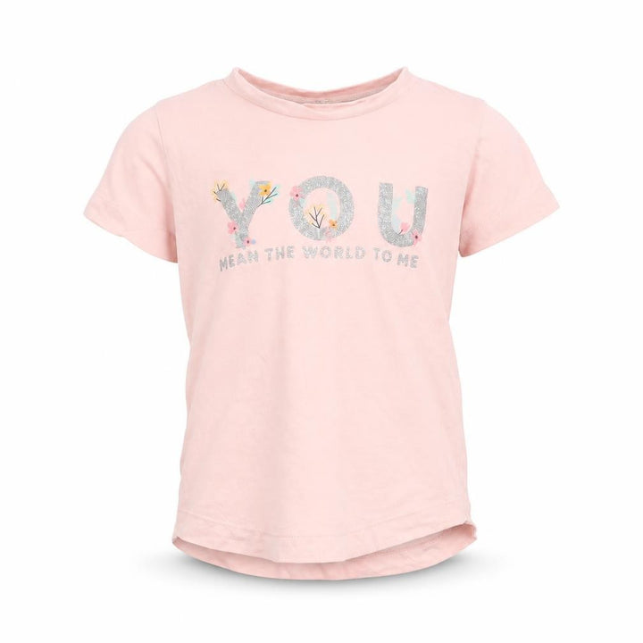 Matalan Girls Pink Basic T-Shirt Size 6 Years - You mean the world to me