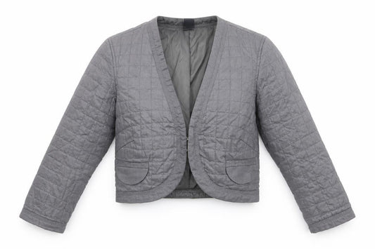 Front view of Vero Moda women’s grey jacket, size UK 6
