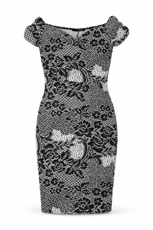 Front view of women’s grey bodycon, size S