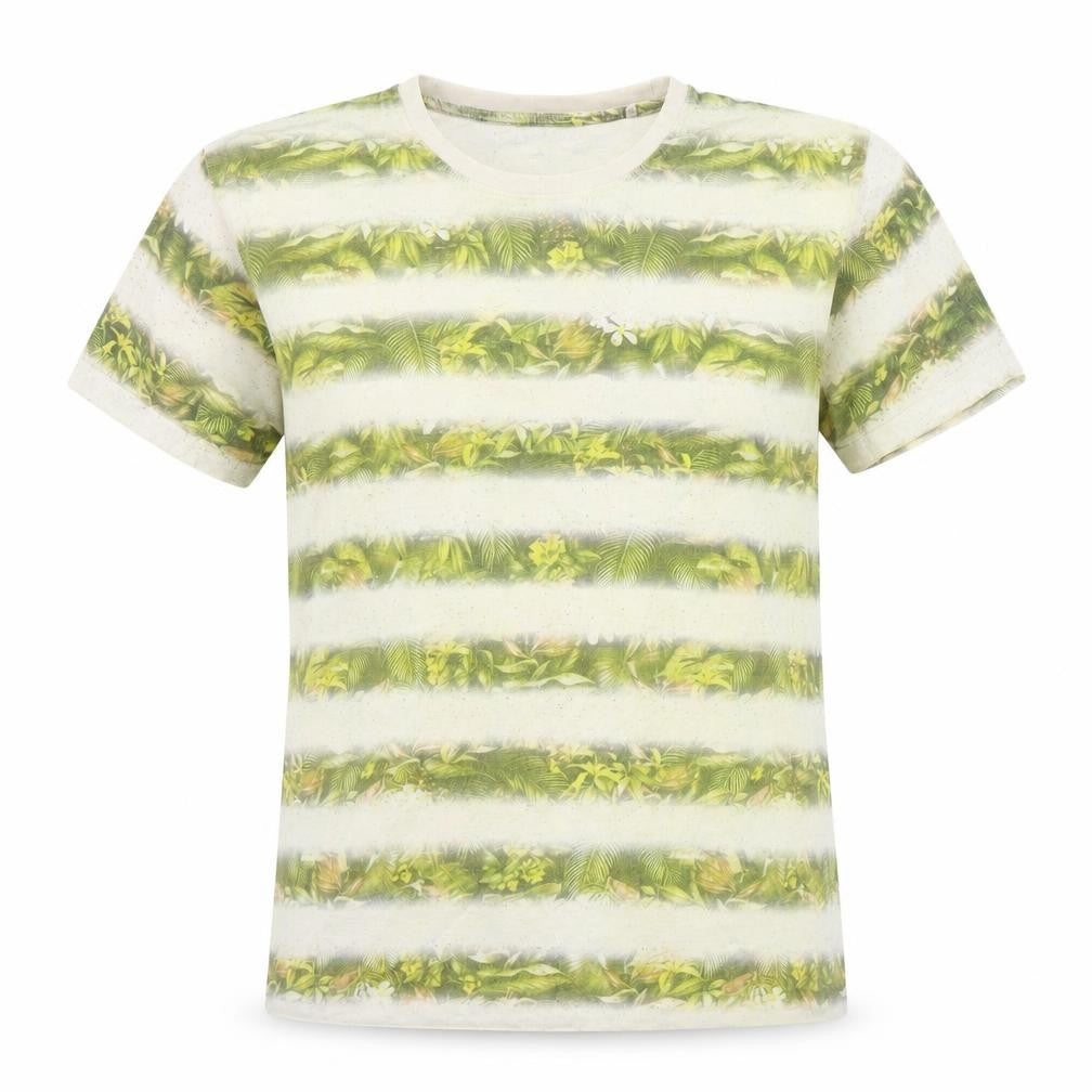 Twisted Soul Womens Green Floral Jersey Basic T-Shirt Size S