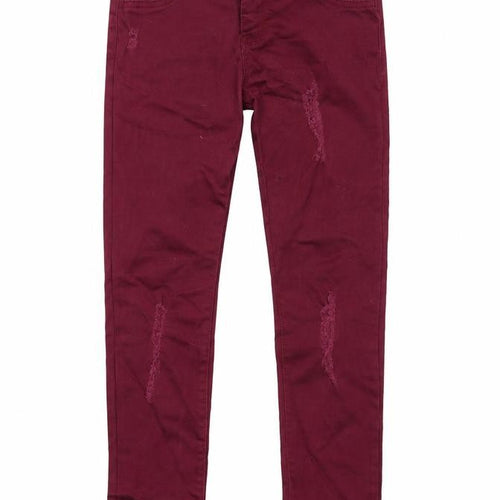 Denim & Co. Girls Purple  Denim Skinny Jeans Size 11-12 Years - Distressed