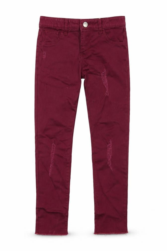 Denim & Co. Girls Purple  Denim Skinny Jeans Size 11-12 Years - Distressed