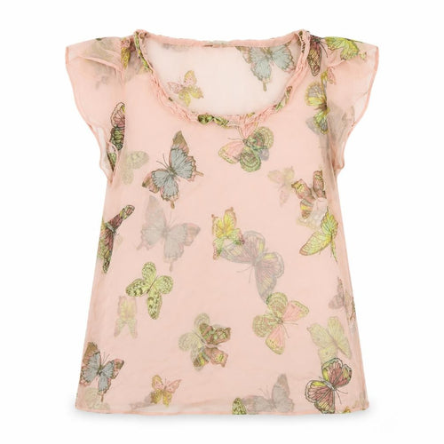 Changes By Together Womens Pink Geometric Chiffon Basic Blouse Size 14