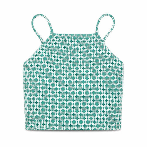 Topshop Womens Green Argyle/Diamond  Basic Tank Size 6