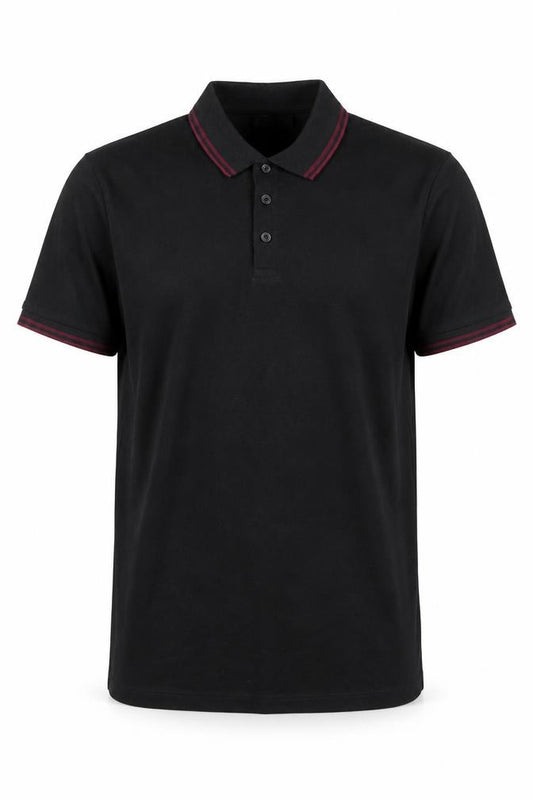 Front view of ASOS men’s black button-up, size L