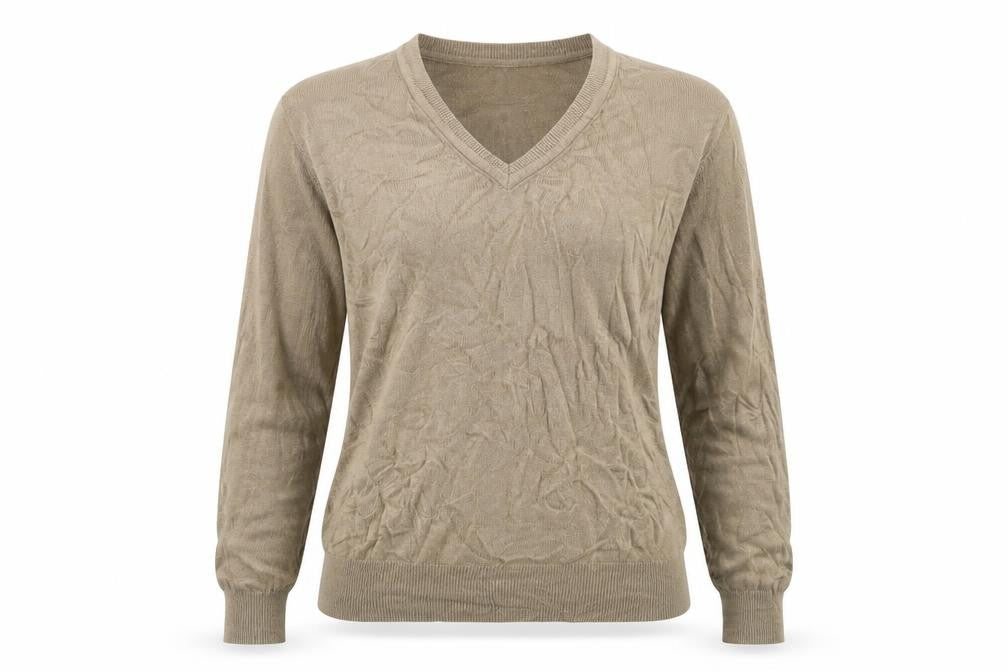 Front view of Atmosphere women’s grey knit jumper, size UK 18