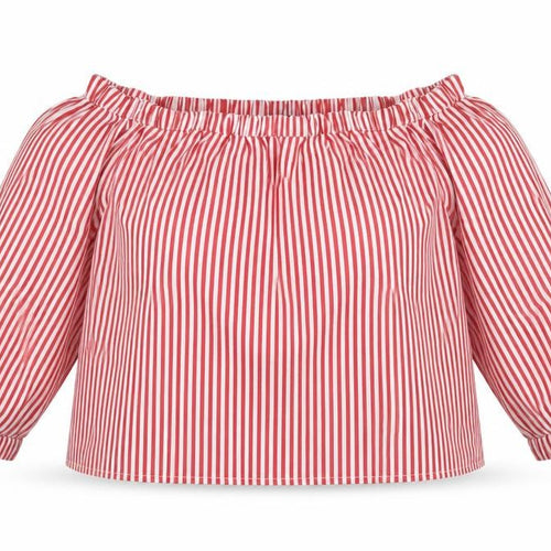 Select Womens Multicoloured Striped  Cropped Blouse Size 14