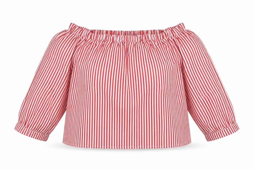 Select Womens Multicoloured Striped  Cropped Blouse Size 14