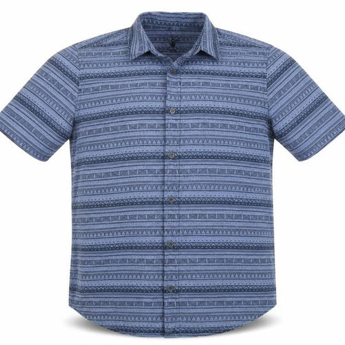 New Look Mens Blue Geometric   Button-Up Size L