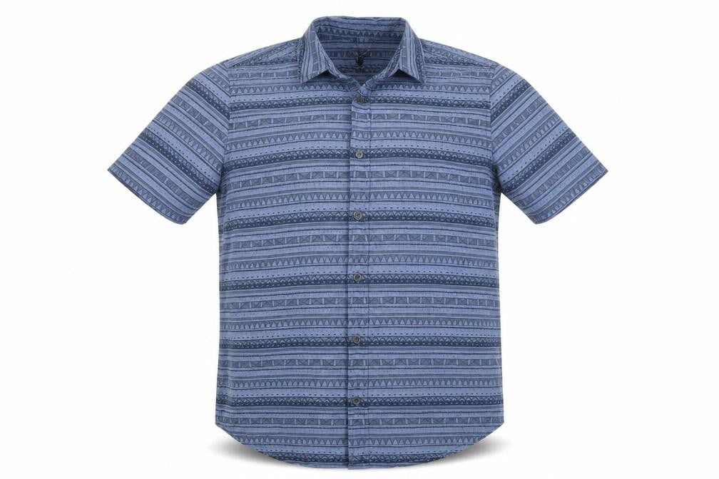 New Look Mens Blue Geometric   Button-Up Size L