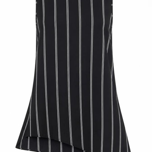 eve Womens Black Striped  Basic Blouse Size 14