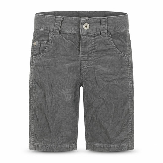 Front view of Pumpkin Patch boys’ grey corduroy trousers, size 3-6, months