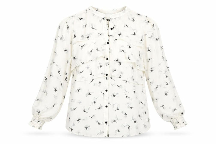 Wallis Womens White Animal Print Basic Button-Up Size M