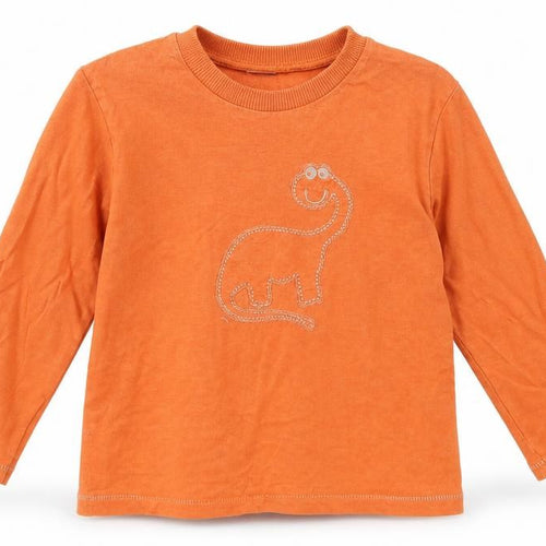 Cherokee Boys Orange   Basic T-Shirt Size 3-4 Years