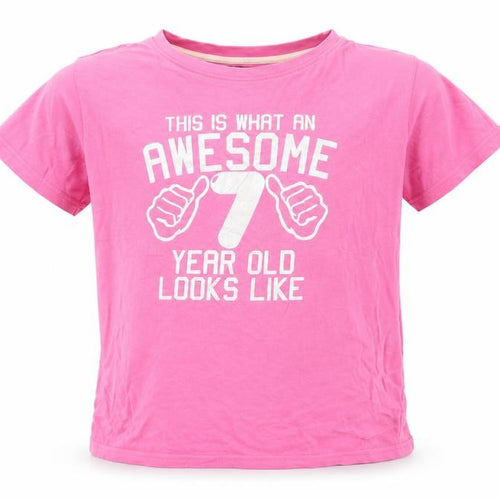 Edward Sinclair Girls Pink   Basic T-Shirt Size 7-8 Years