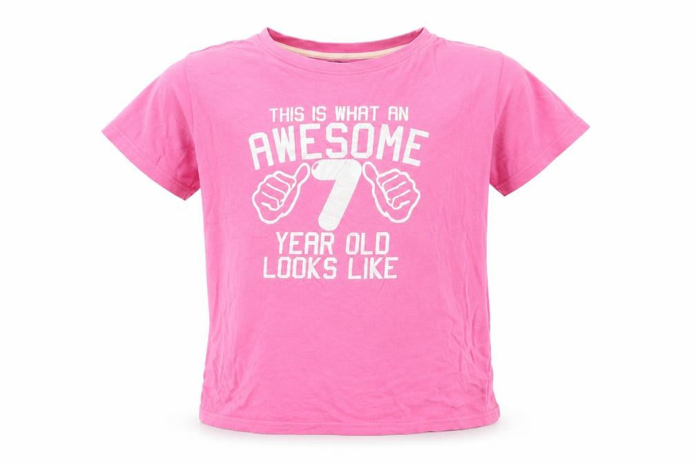 Edward Sinclair Girls Pink   Basic T-Shirt Size 7-8 Years