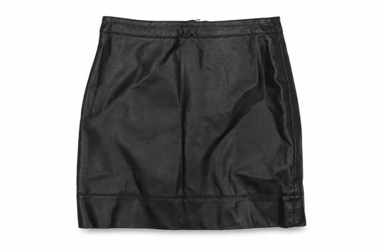Front view of Dorothy Perkins women’s black a-line skirt, size UK 8