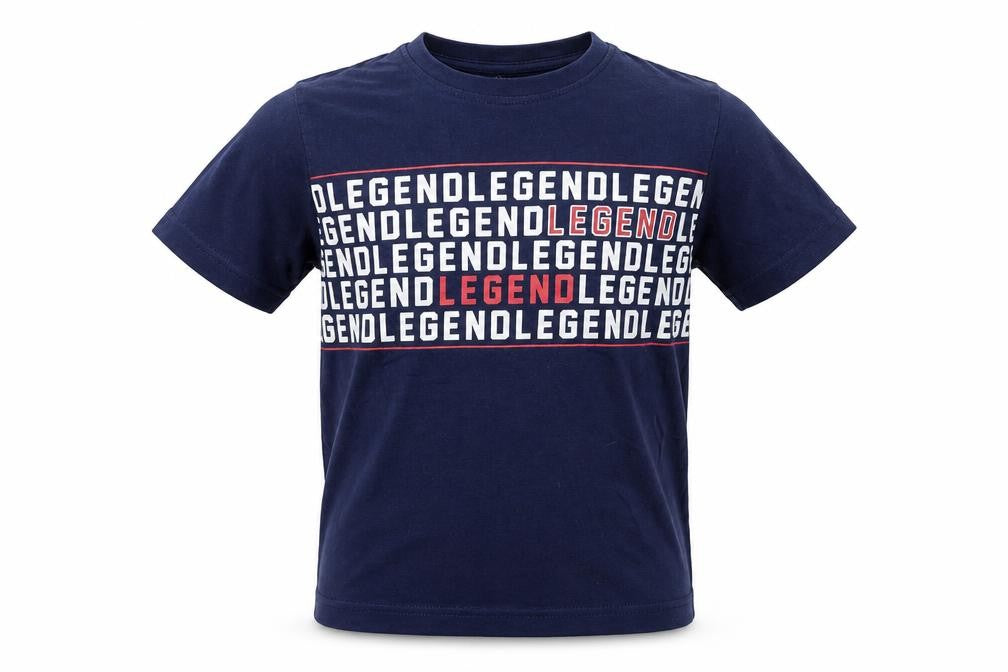 Front view of Primark boys’ blue basic t-shirt, size 9-10, years - slogan