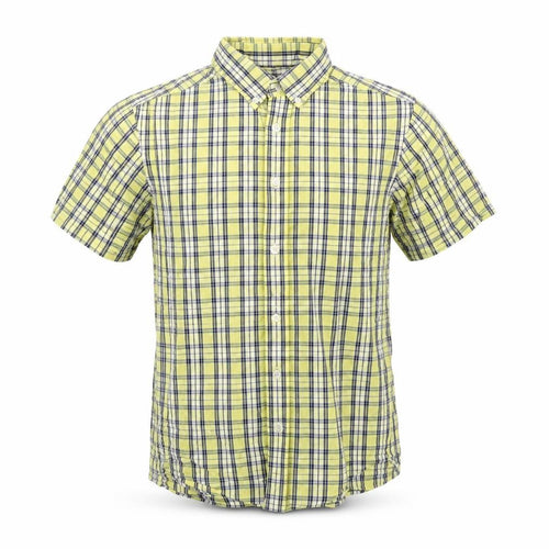 Blue Harbour Mens Yellow Plaid   Button-Up Size S