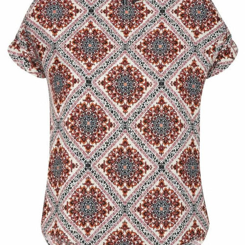 Dorothy Perkins Womens Red Paisley  Basic Blouse Size 10