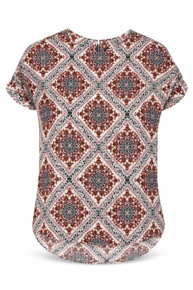 Dorothy Perkins Womens Red Paisley  Basic Blouse Size 10