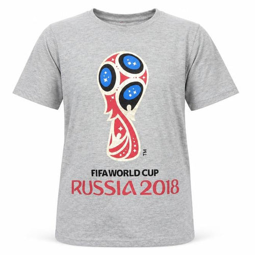 Preworn Boys Grey   Basic T-Shirt Size 12-13 Years  - fifa world cup