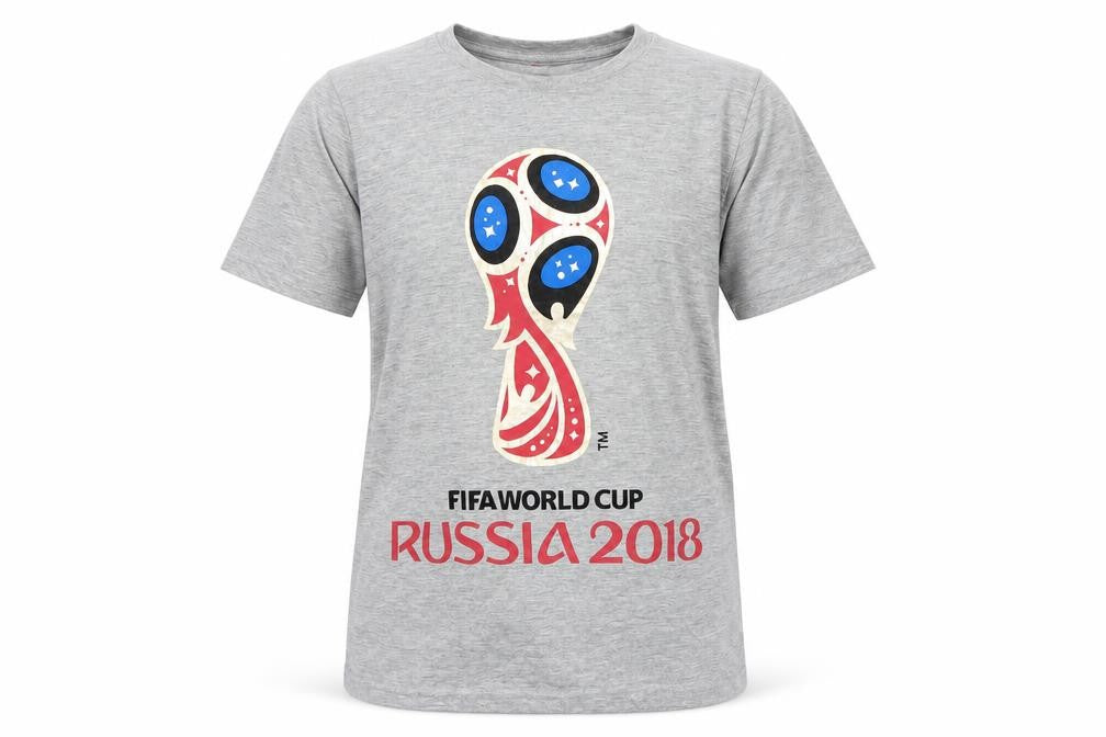 Preworn Boys Grey   Basic T-Shirt Size 12-13 Years  - fifa world cup