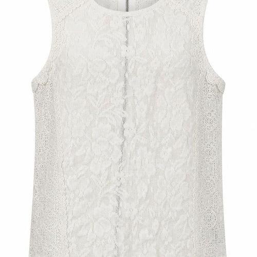 New Look Womens White Floral  Basic Blouse Size 8