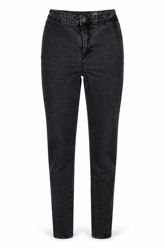 Front view of denim and co women’s black skinny jeans, size UK 4, 25-inch leg