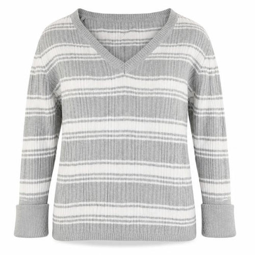 Papaya Womens Grey Striped  Pullover Jumper Size 14