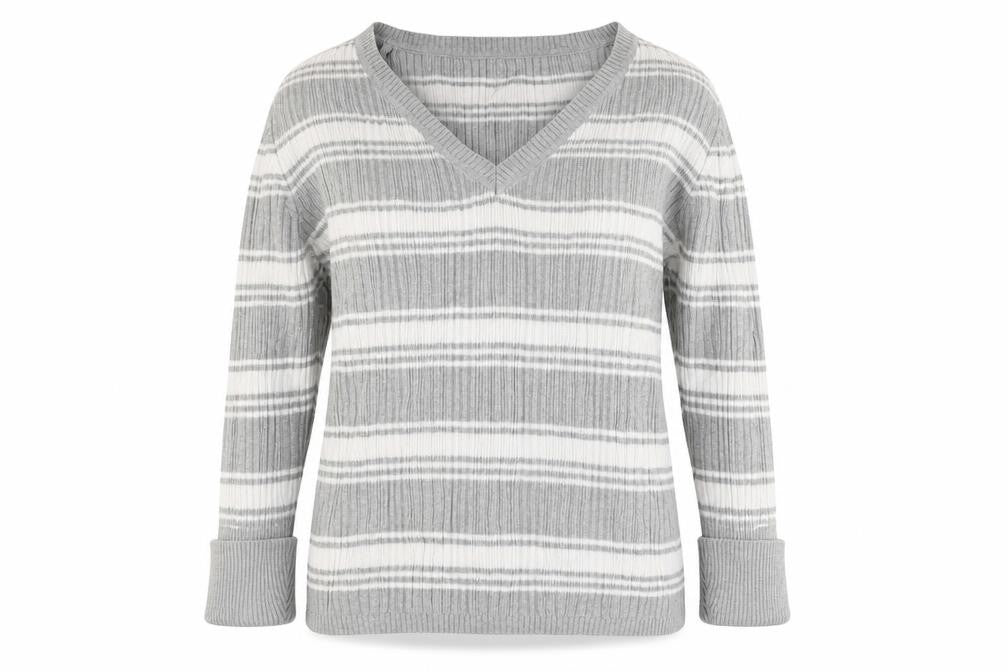 Papaya Womens Grey Striped  Pullover Jumper Size 14