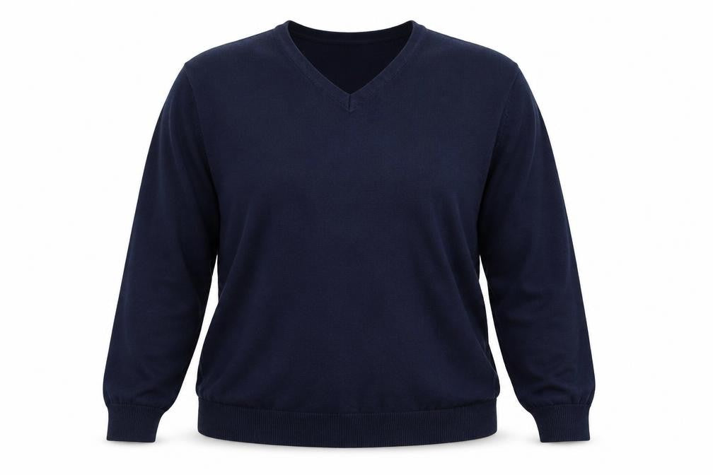 Front view of Tu women’s blue jumper, size XL