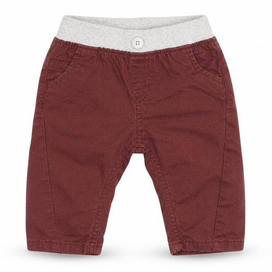 Front view of Next boys’ red cargo jeans, size 3-6, months