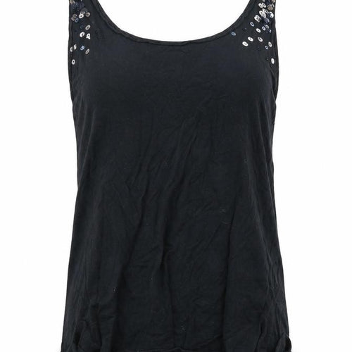 Miss Selfridge Womens Blue   Basic Tank Size 10