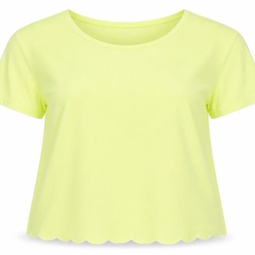 Papaya Womens Yellow   Basic T-Shirt Size 12