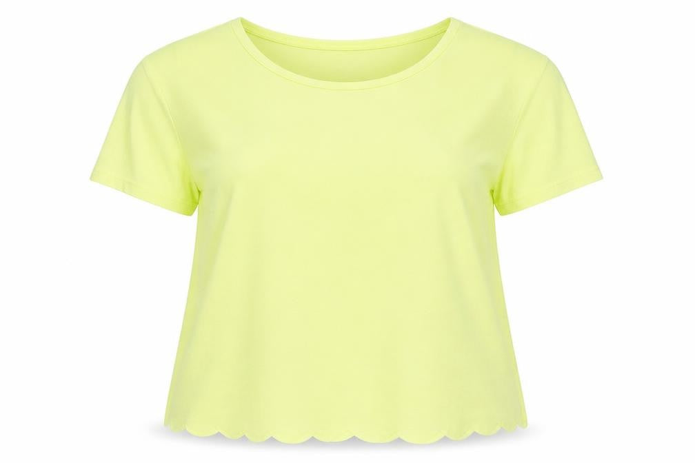 Papaya Womens Yellow   Basic T-Shirt Size 12